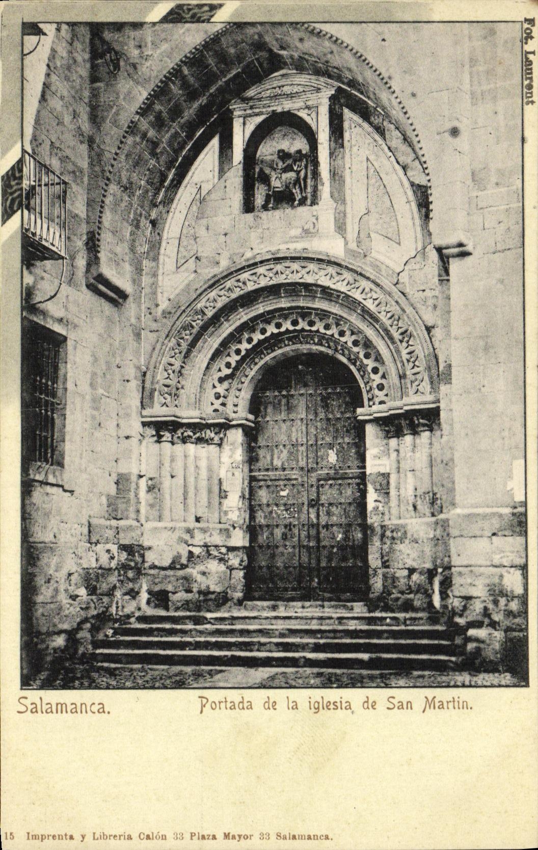 CPA Salamanca Portada de la Iglesia de san Martin
