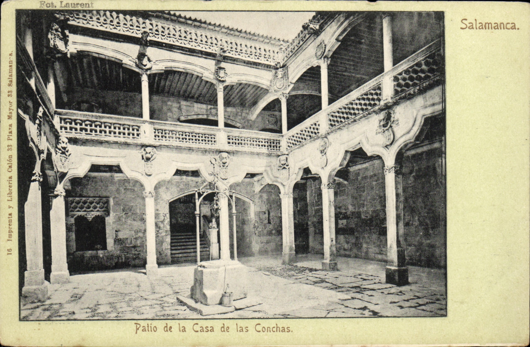 Palacio de la Casa de las Conchas — Salamanca — Fot. Laurent, Imprenta y Librería Calón 33
