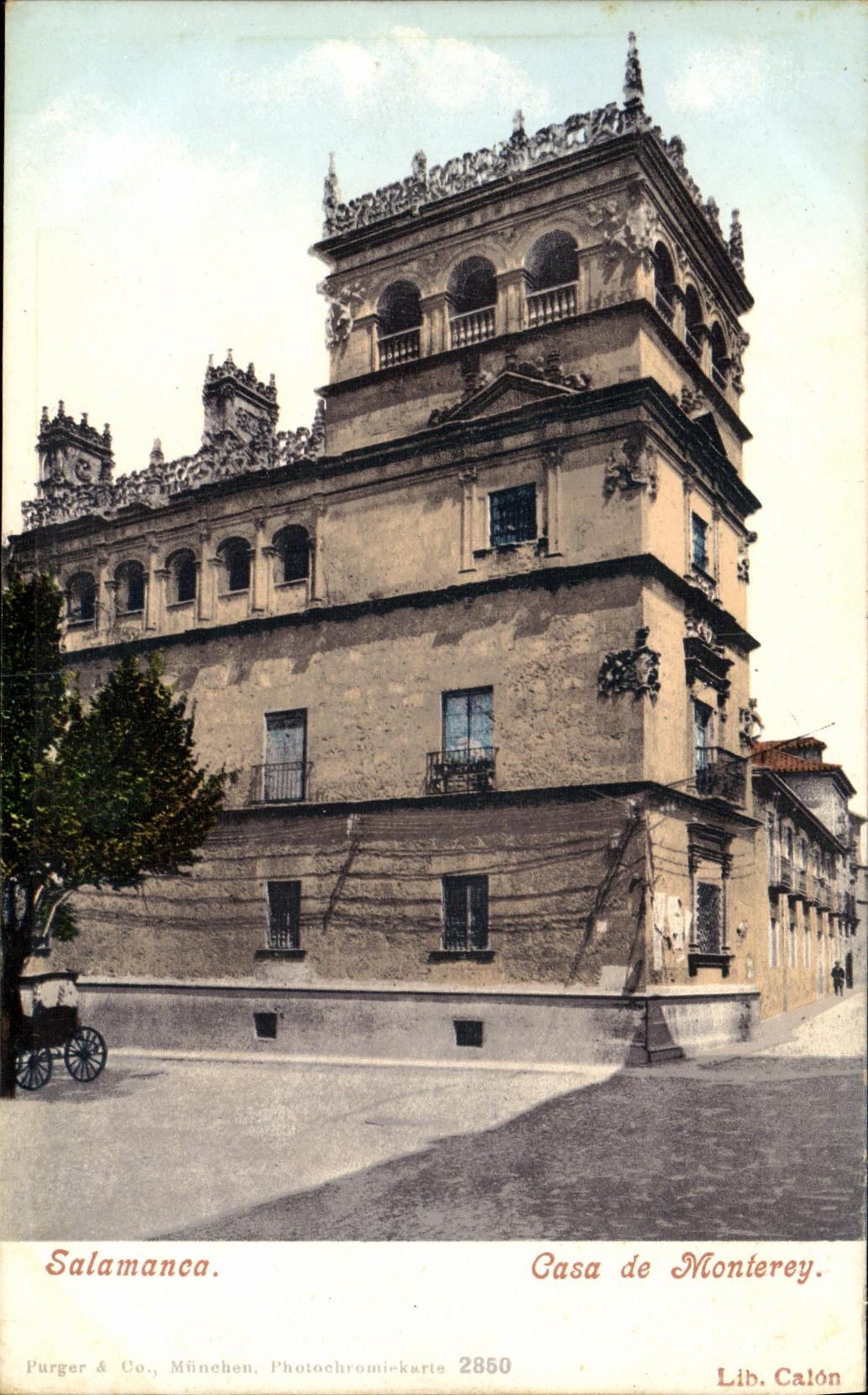 Salamanca — Casa de Monterey — Purger & Co., München, Photochromikarte 2860