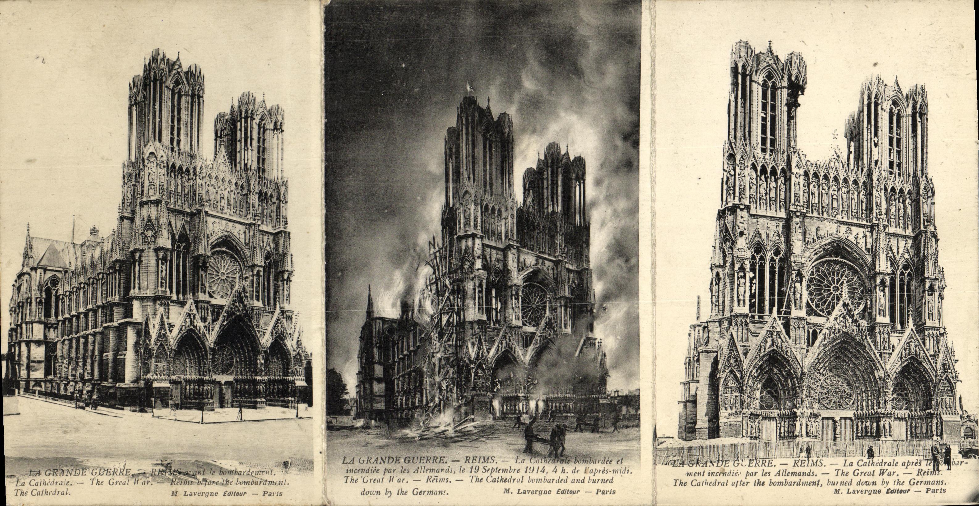 La Cathédrale de Reims — La Grande Guerre — M. Lavergne Éditeur — Paris