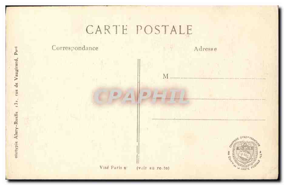 CPA Arras L Interieur de la Cathedrale apres le Bombardement Militaria — Rückseite