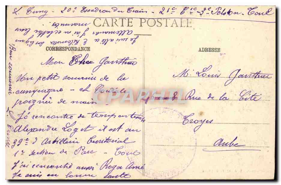 CPA Gerbeviller Un Coin du Village Incendie Militaria  — Rückseite