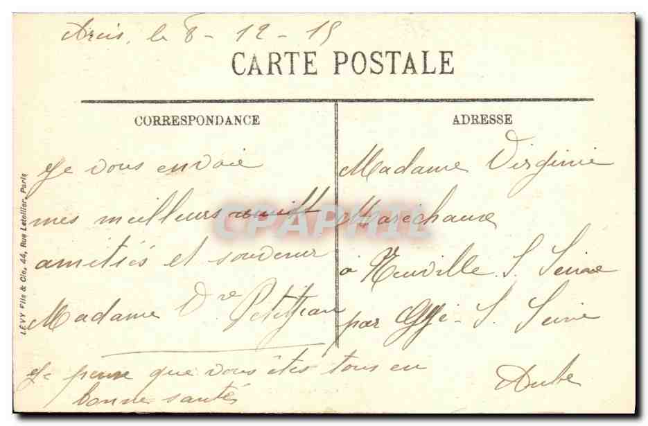 CPA Guerre 1914 1915 Engagements en Alsace Militaria — Rückseite