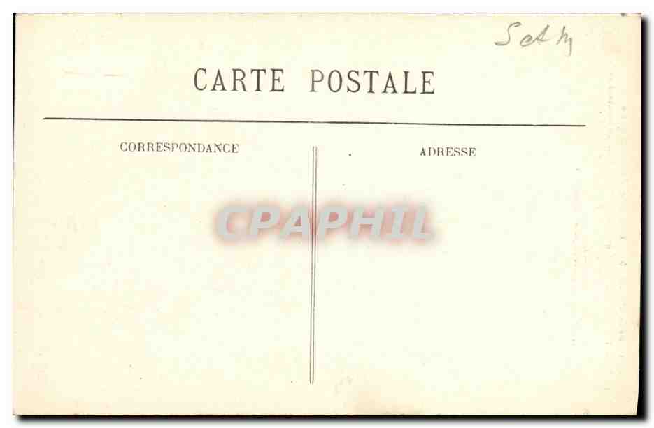 Barcy — Église et quelques maisons voisines bombardées pendant la Bataille de la Marne — Edition Nouvelles Galeries à Meaux — Achterkant