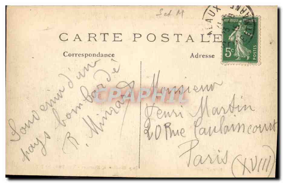 Barcy — Entrée du village bombardée par les Allemands — Imp. Baudeniére, Nanterre, N° 332 — Verso