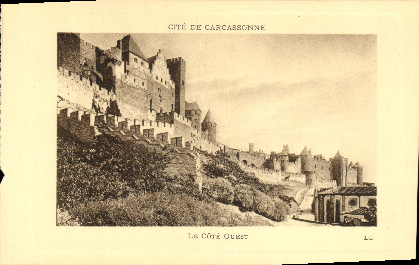 CPA Cite De Carcassonne Le cote Ouest