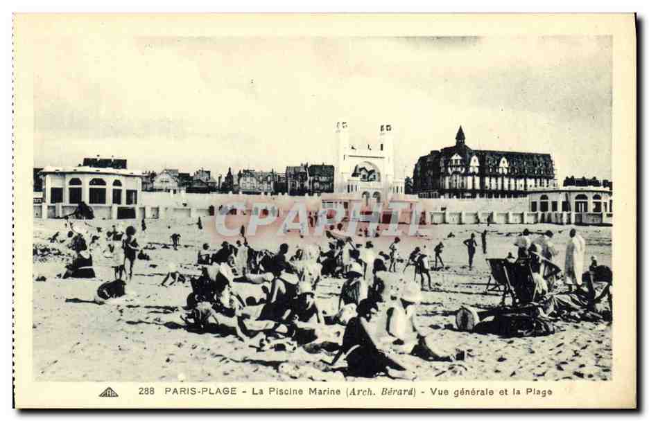 Paris-Plage - La Piscine Marine (Arch. Bérard) - Vue générale et la Plage