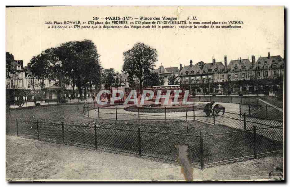 Paris (IVe) — Place des Vosges — J.H. n°39