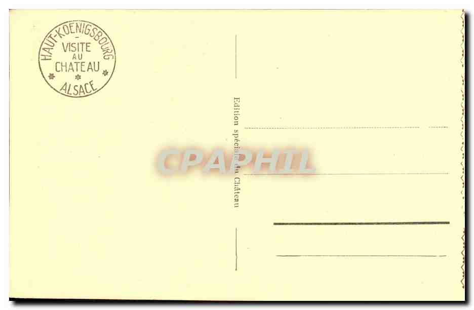 Haut-Koenigsbourg - Poteau de la Salle des Chevaliers — Édition spéciale du Château — Verso