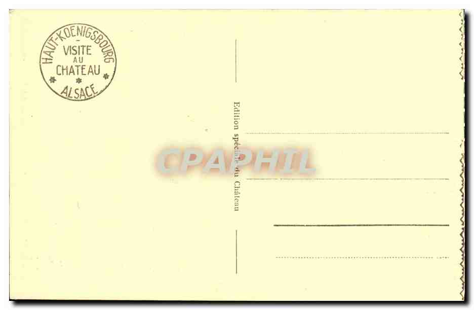 Haut-Koenigsbourg — La Chambre à coucher — Édition spéciale du Château — Rückseite