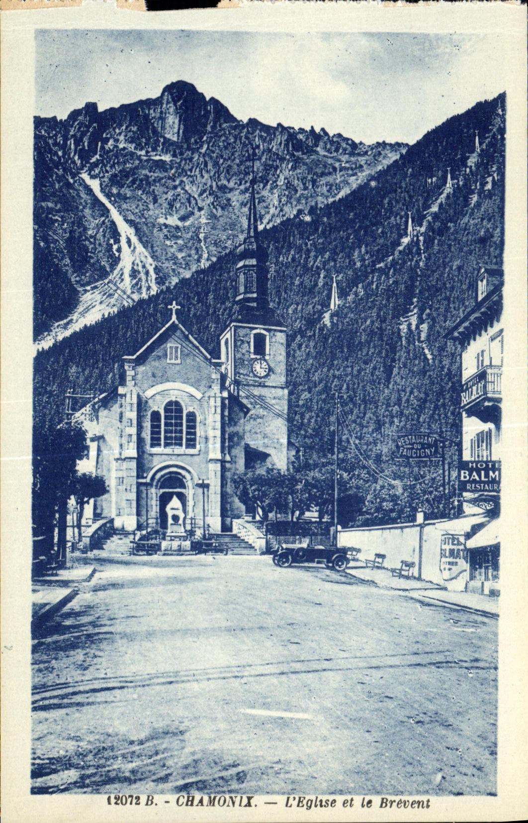 Chamonix — Die Kirche und der Brévent — Edition Landru