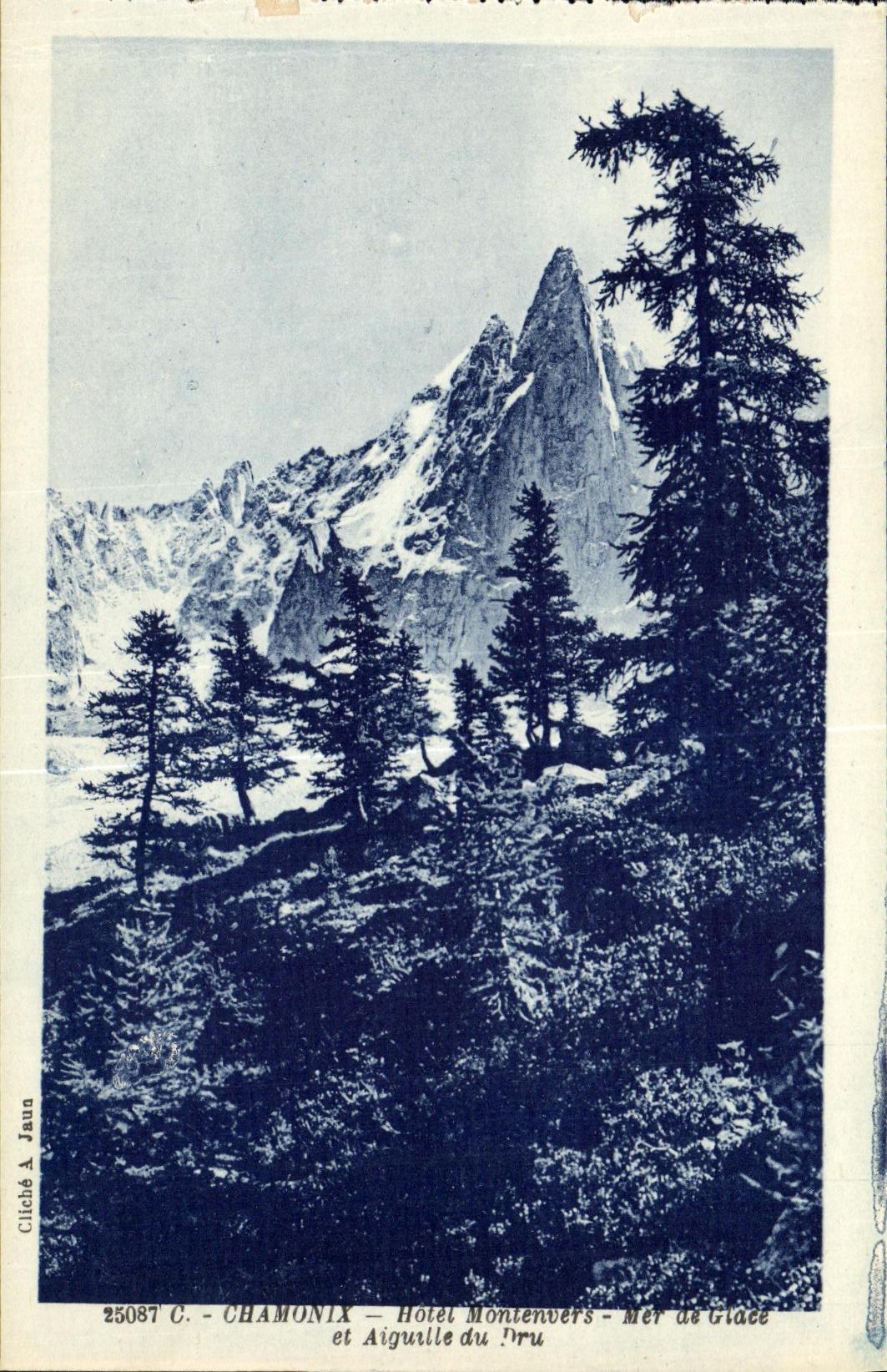 CPA Chamonix Hotel Montenvers Mer de et Aiguille du Dru
