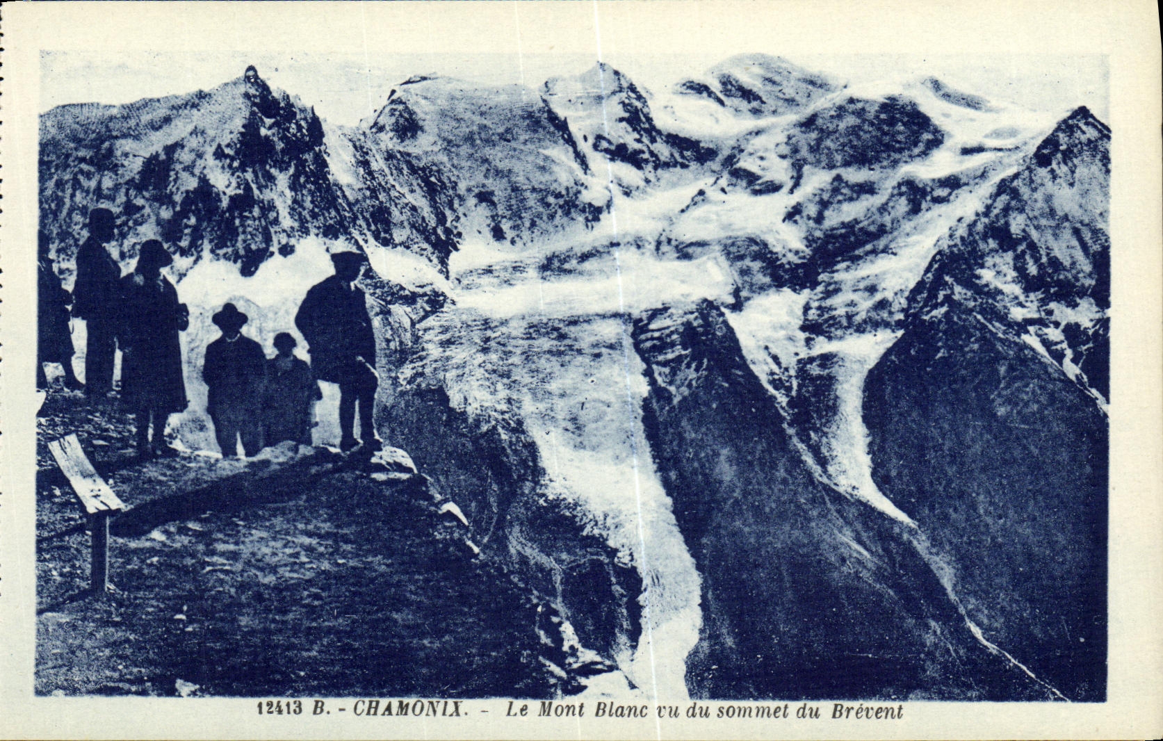 CPA Chamonix Le Mont Blanc vu du Sommet du Brevent