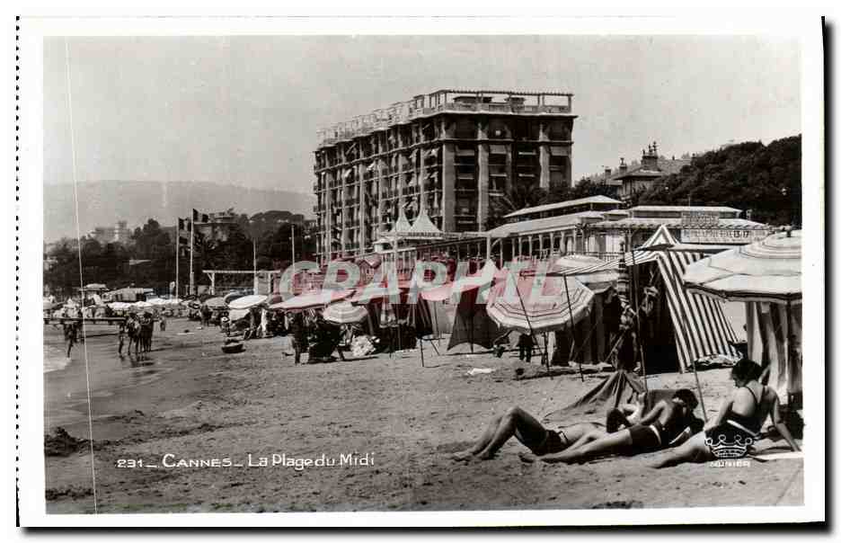 CPA Cannes La Plage du Midi
