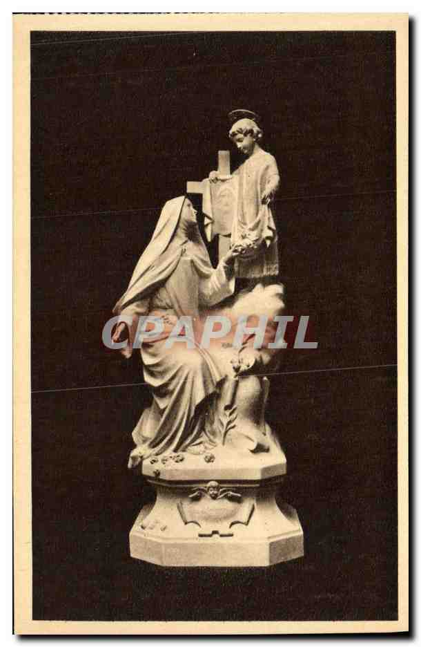 Statue der hl. Thérèse vom Kindlein Jesus — bei den Buissonnets — CPAPHIL