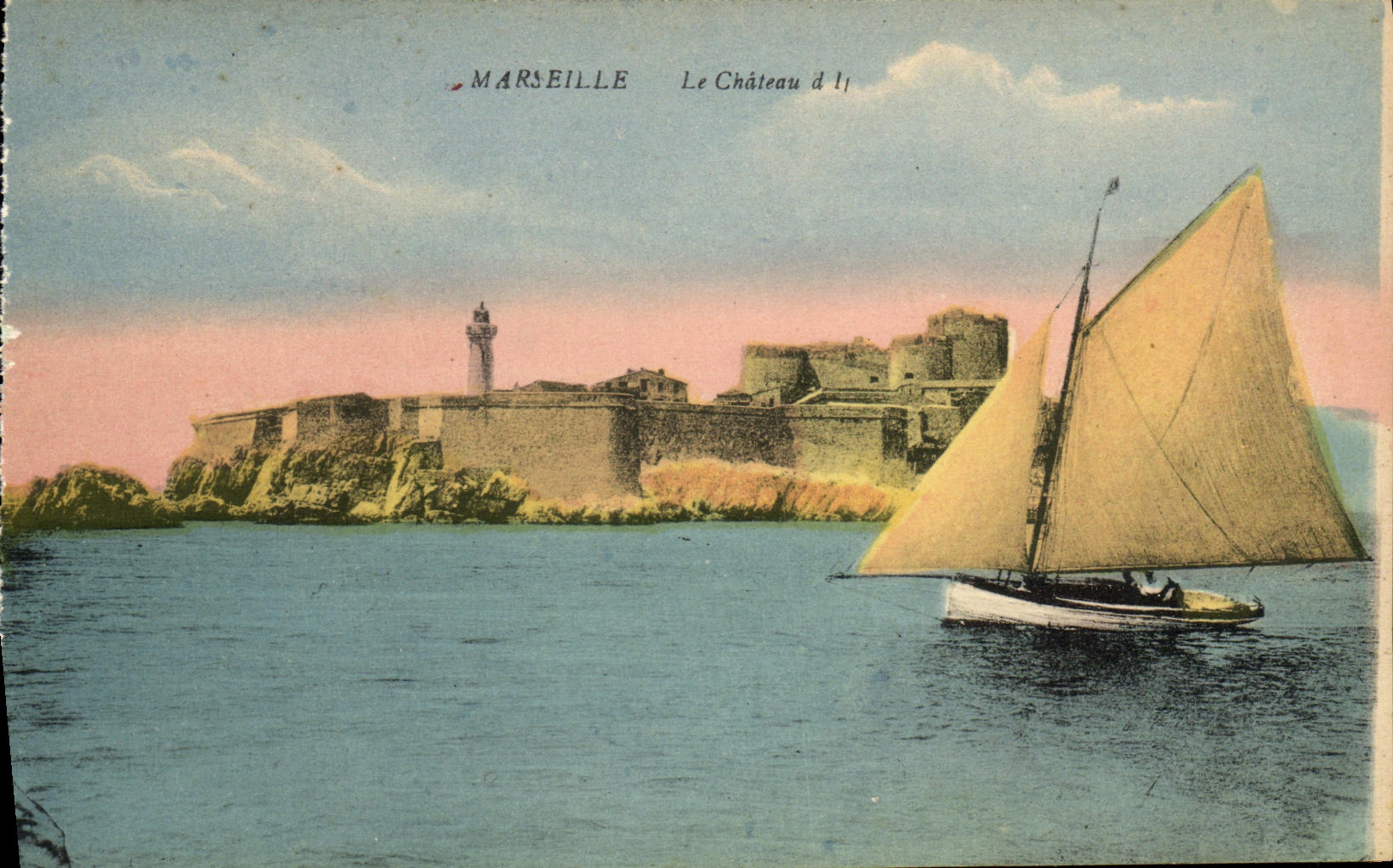 CPA Marseille Le Chateau d If Bateau