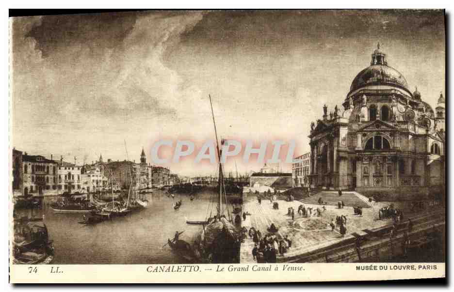 CPA Canaletto Le Grand Canal a Venise Musee du Louvre Paris 