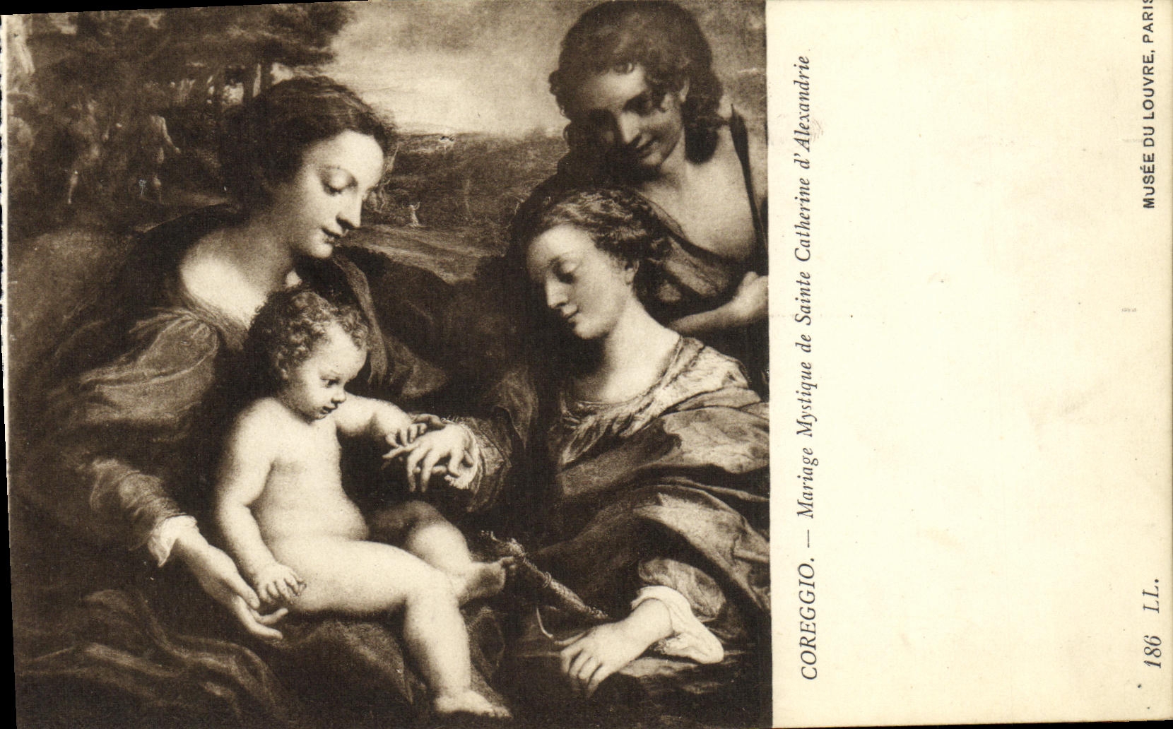 CPA Coreggio Mariage Mystique de Sainte Catherine d Alexandrie Musee du Louvre Paris