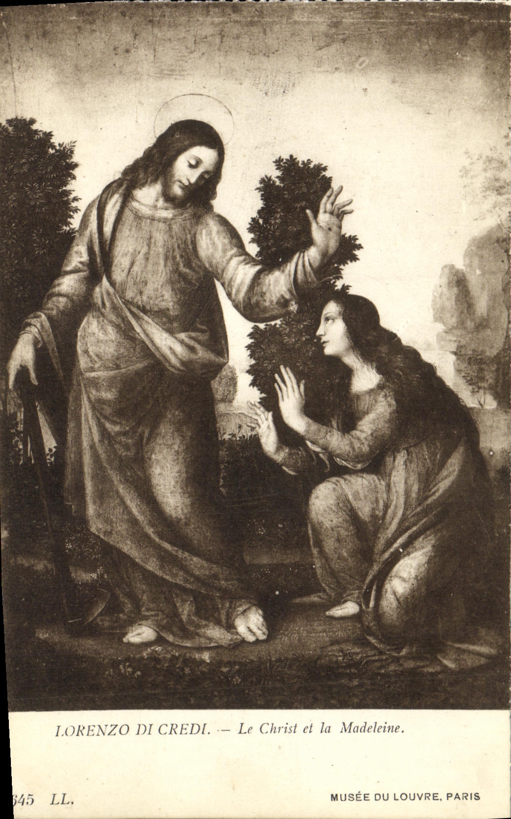 CPA Lorenzo Di Credi Le Christ et la Madeleine Musee du Louvre Paris
