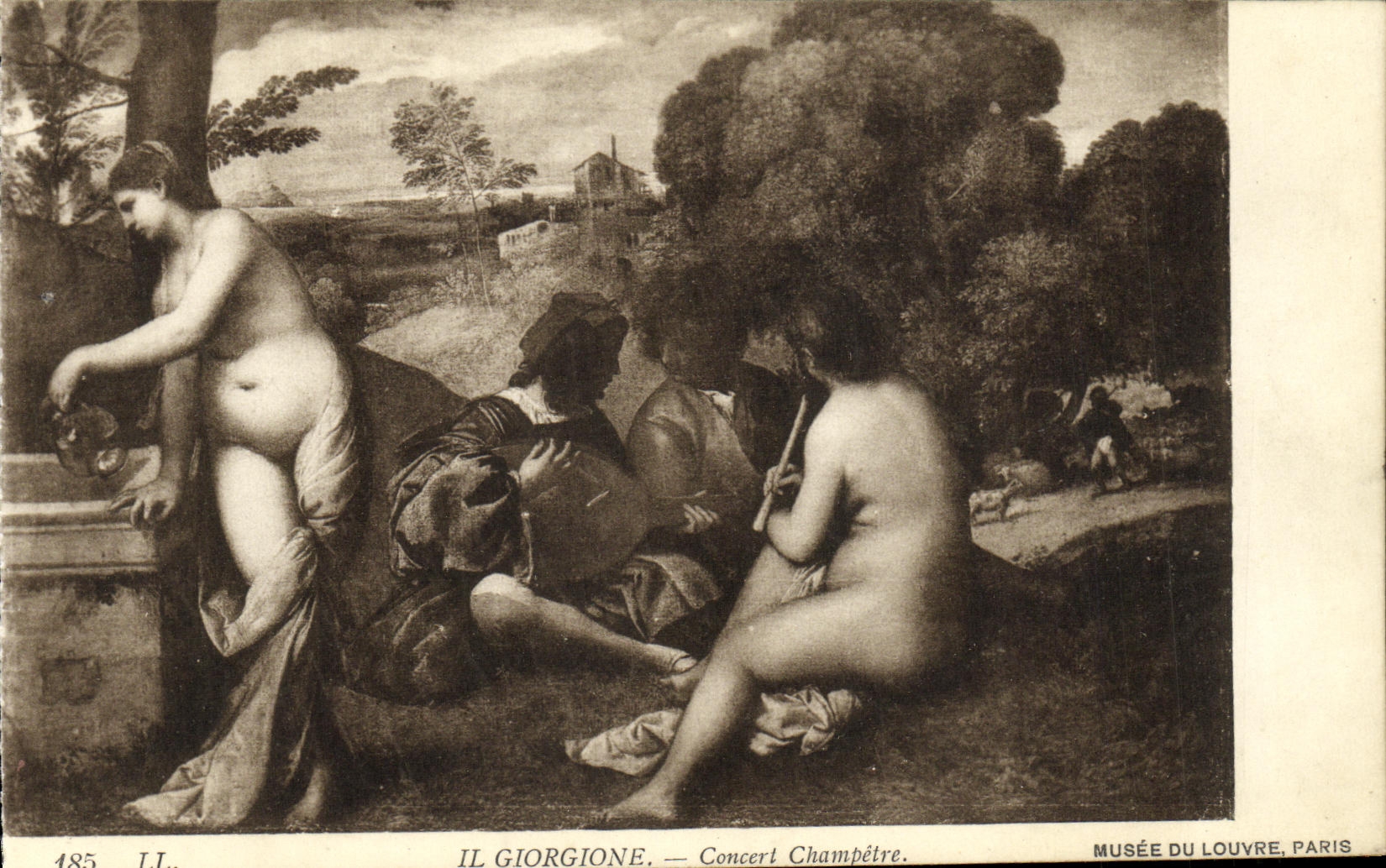 CPA Il Giorgione Concert Champetre Musee du Louvre Paris 