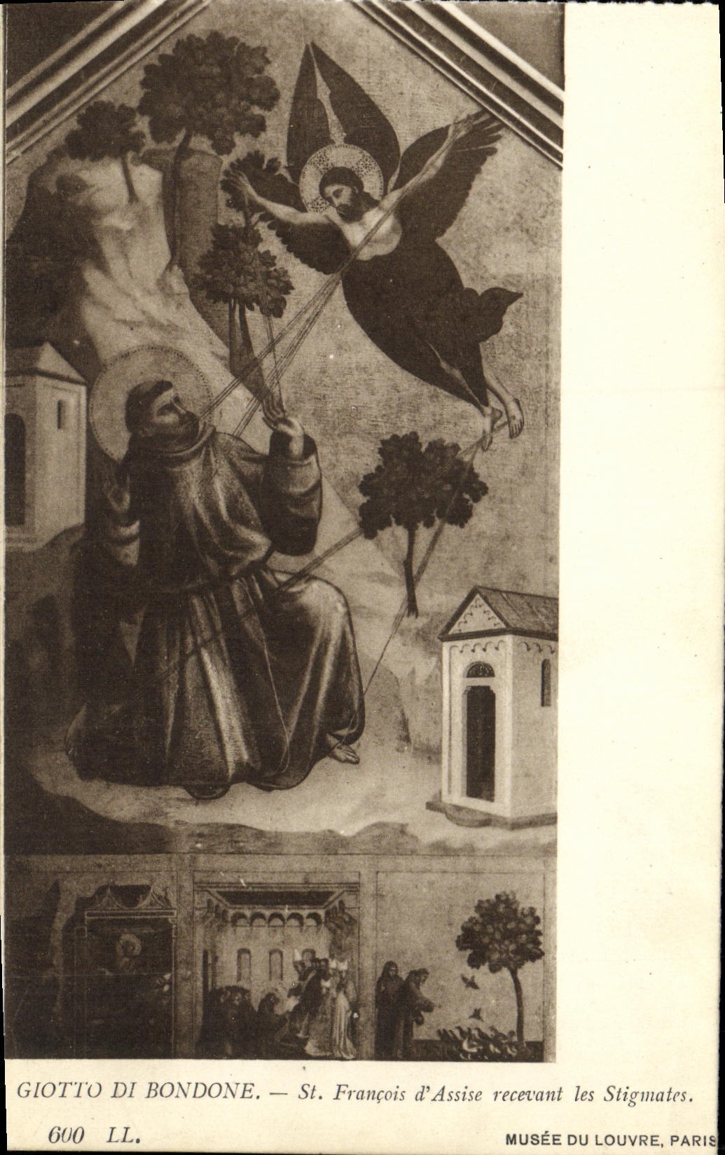 CPA Giotto Di Bondone St Francois d Assise Recevant les Stigmates Musee du Louvre Paris