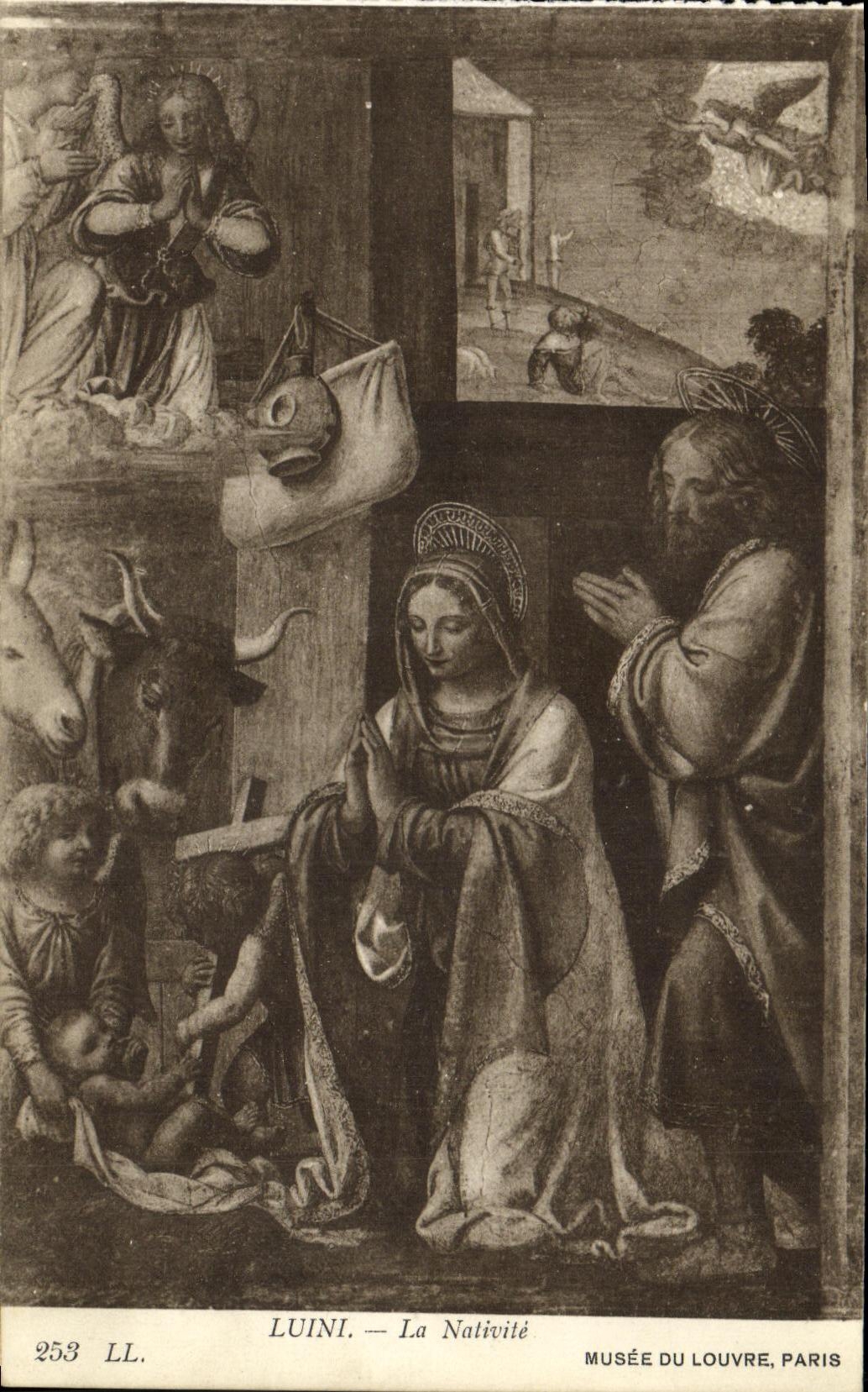 CPA Luini La Nativite Musee du Louvre Paris