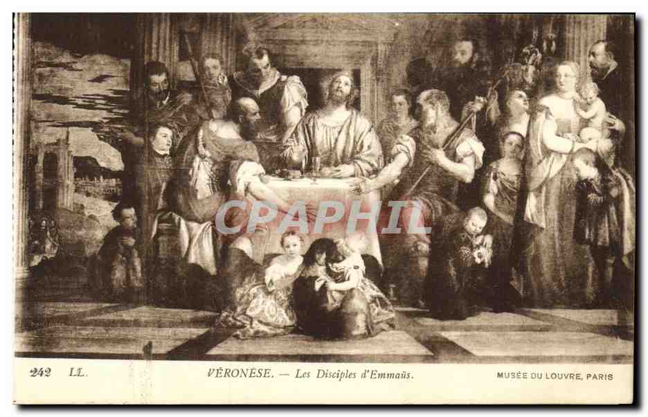 CPA Veronese Les Disciples d Emmaus Musee du Louvre Paris
