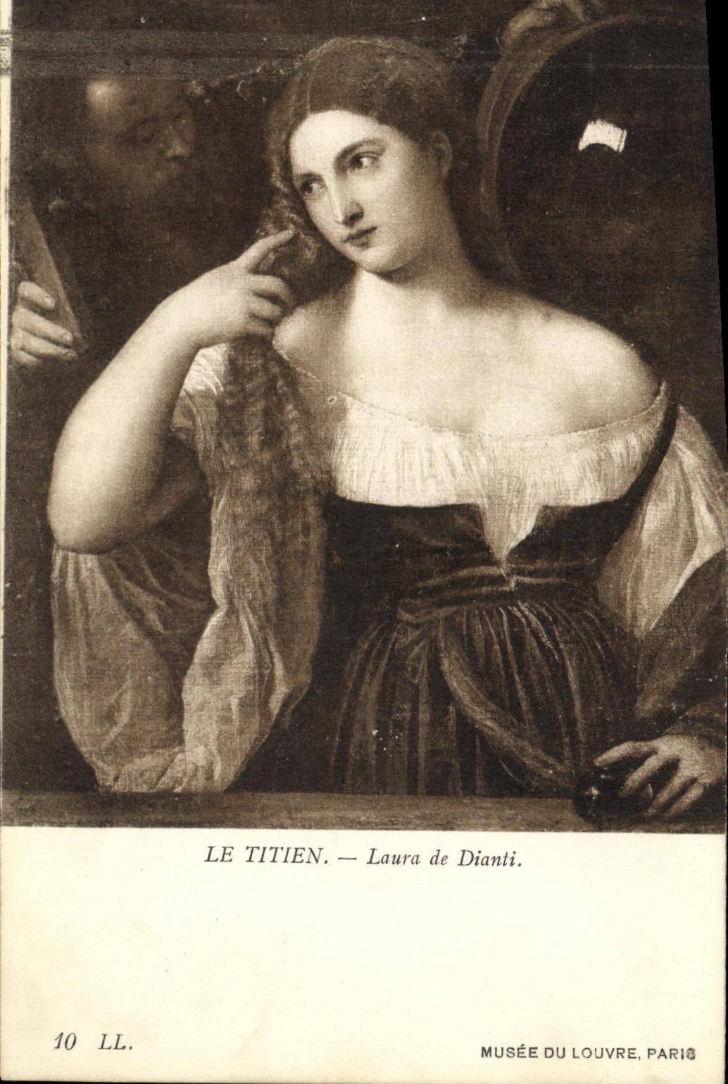 CPA Le Titien Laura de Dianti Musee du Louvre Paris