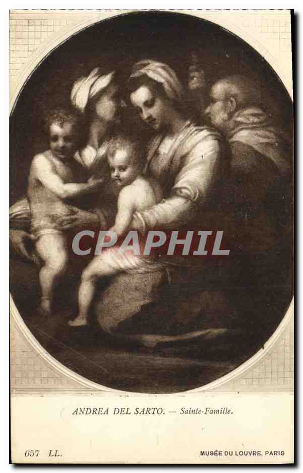 CPA Andrea Del Sarto Sainte Famille Musee du Louvre Paris 