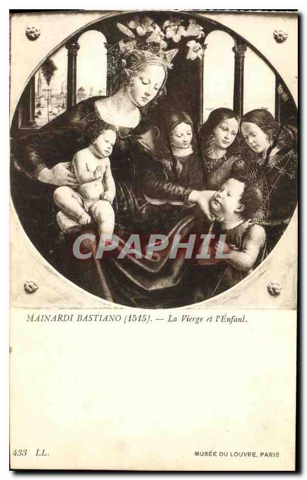 CPA Mainardi Bastiano La Vierge et L Enfant Musee du Louvre Paris