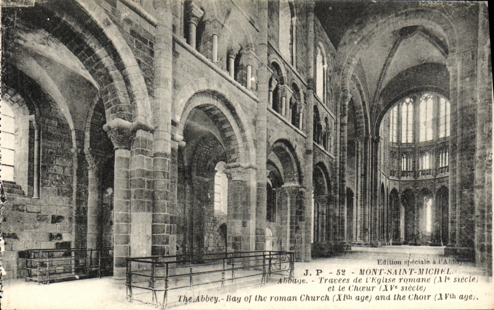 Mont-Saint-Michel — Travees de l'église romane (XIe siècle) et le Chœur (XVe siècle) — J.P. - 52