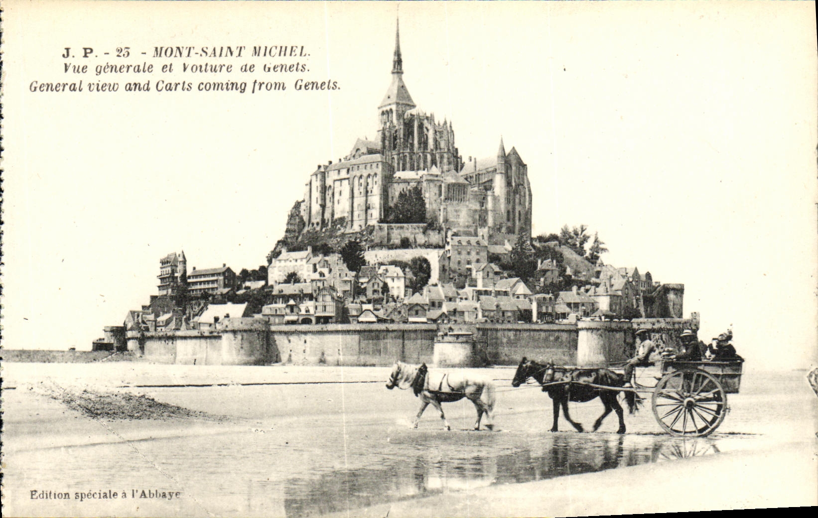 Mont-Saint-Michel — Vue générale et voitures de Genets — J.P. - 25