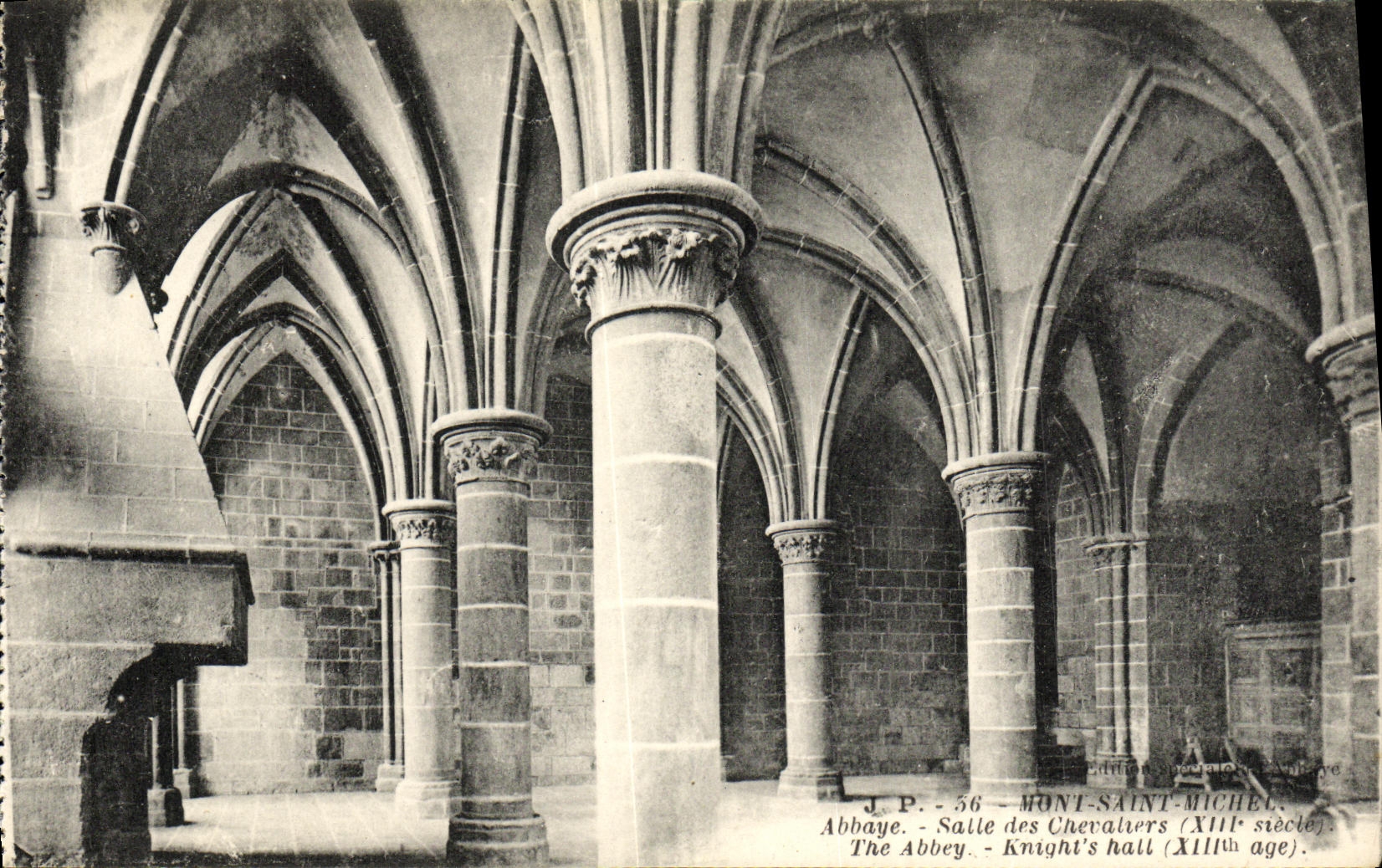 Mont-Saint-Michel — Saal der Ritter (13. Jahrhundert) — J.P. - 56
