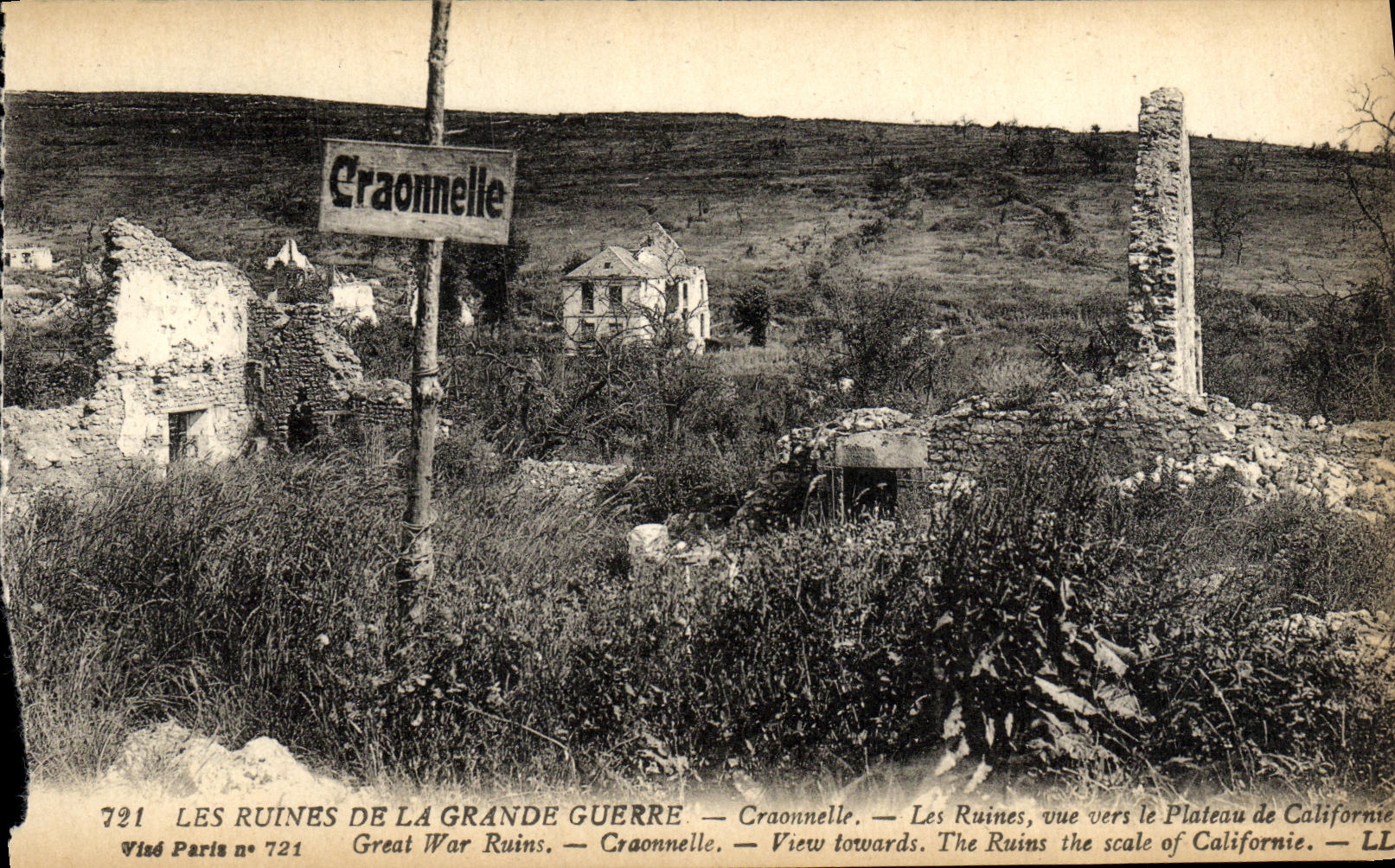 Les ruines de la Grande Guerre — Craonnelle — Visé Paris n° 721