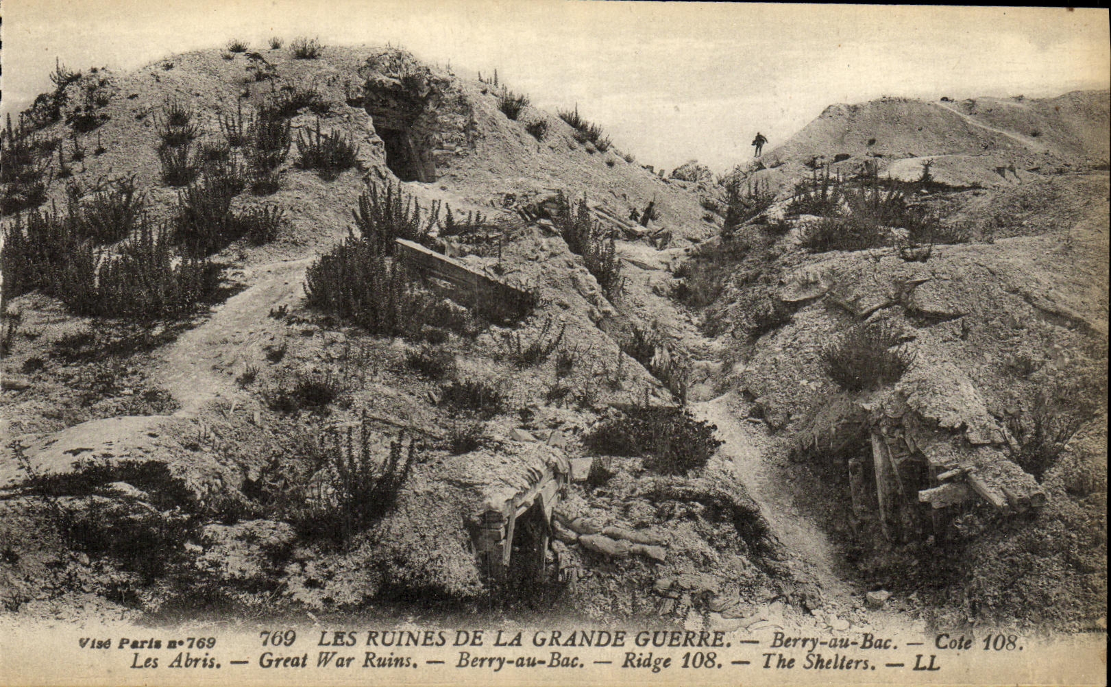 Ruinen des Großen Krieges — Berry-au-Bac — Ridge 108 — Die Schutzunterstände — LL — Visé Paris n°769