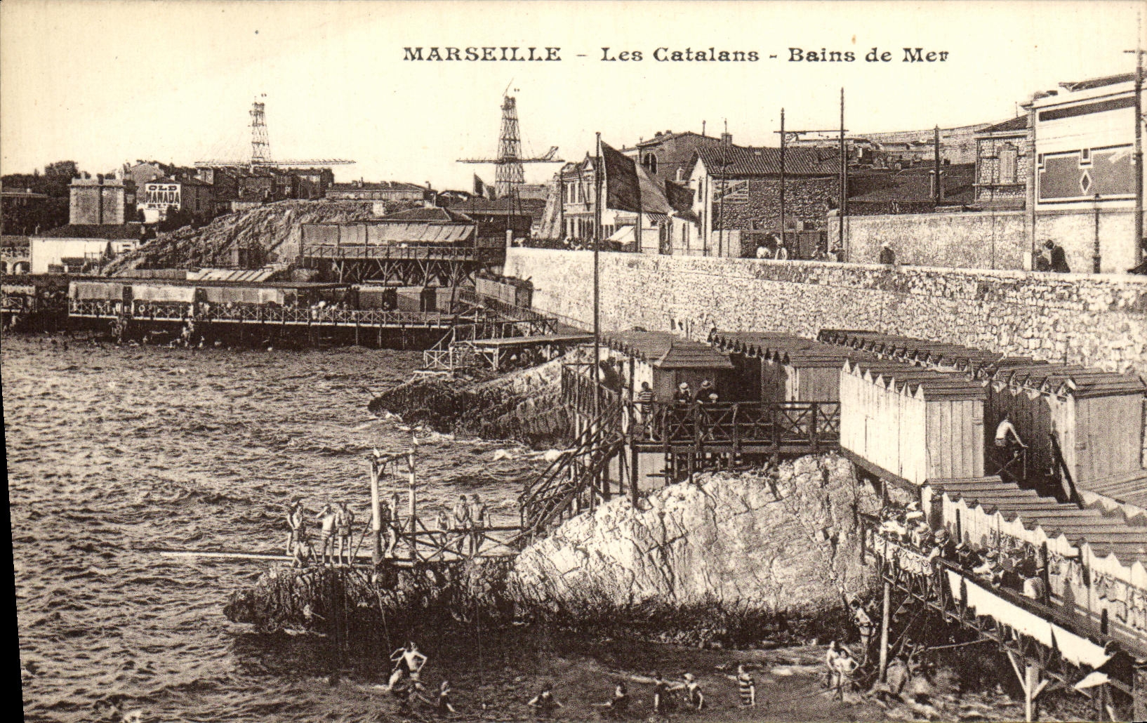 CPA Marseille Les Catalans Bains de Mer