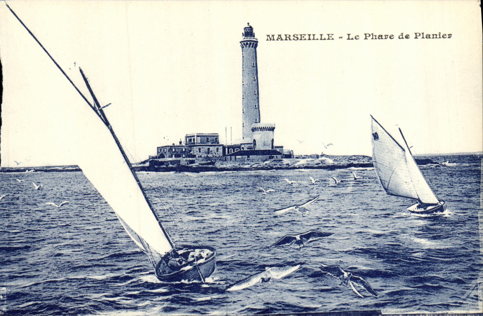 CPA Marseille Le Phare de Planier Bateaux
