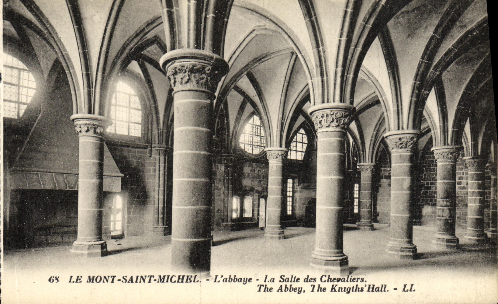 Le Mont-Saint-Michel - L'abbaye - La Salle des Chevaliers - The Abbey, The Knights' Hall
