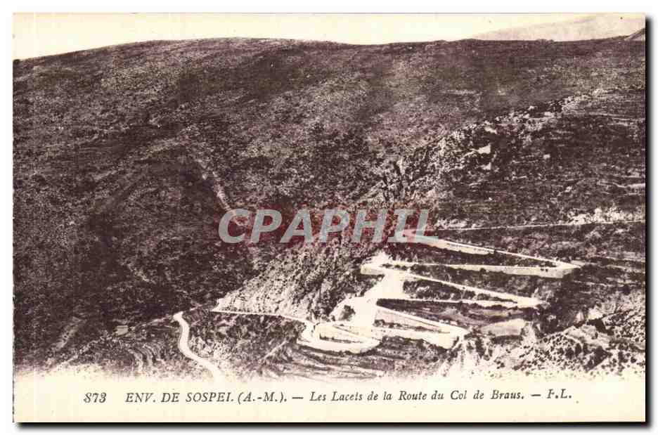 CPA Sospel Env De Les Lacets de la Route du Col de Braus