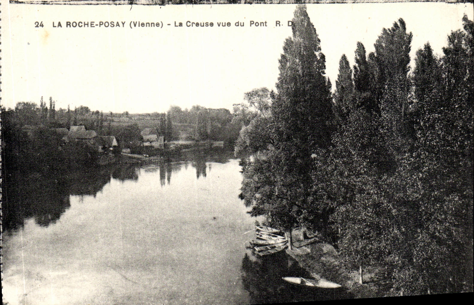 La Roche-Posay (Vienne) — La Creuse vue du Pont — R. Dorange