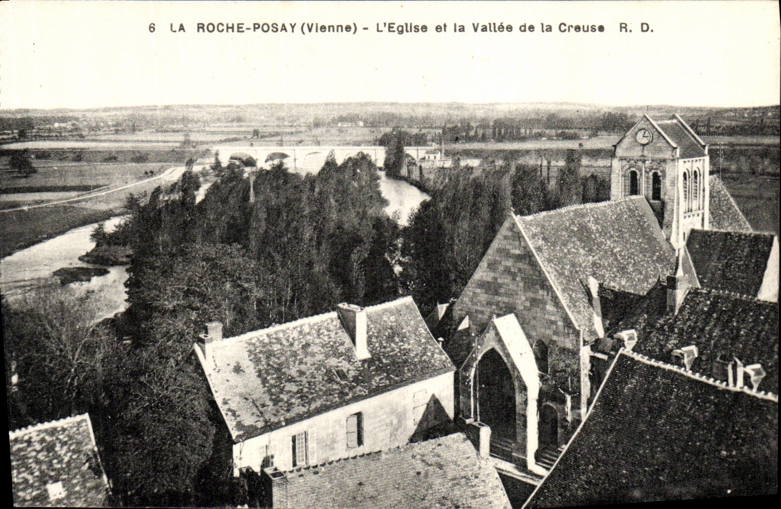 La Roche-Posay (Vienne) — L'Église et la Vallée de la Creuse — R. D.
