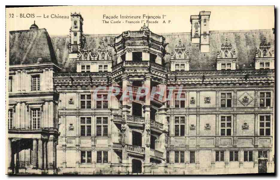 CPA Blois La Chateau Facade Interieure Francois 1er