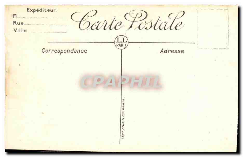 CPA Carcassonne Le Chateau et la Tour de la Justice — Verso