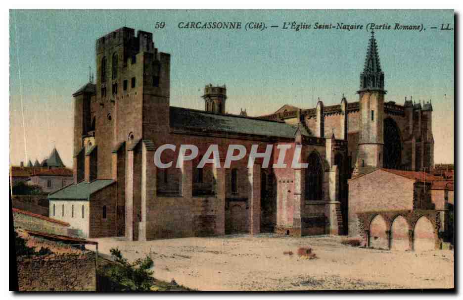 CPA Carcassonne L Eglise Saint Nazaire Partie romane