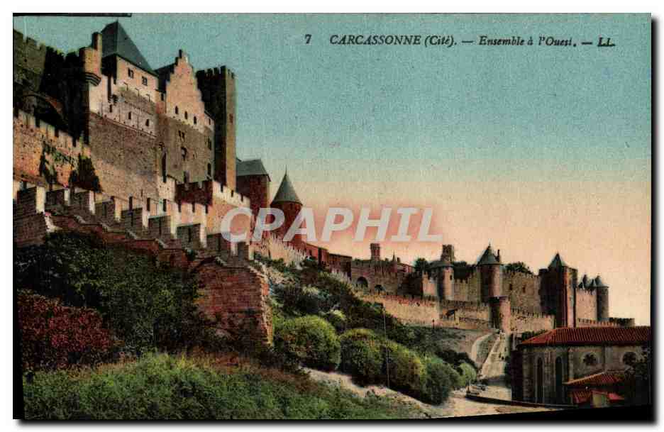CPA Carcassonne Ensemble a L Ouest