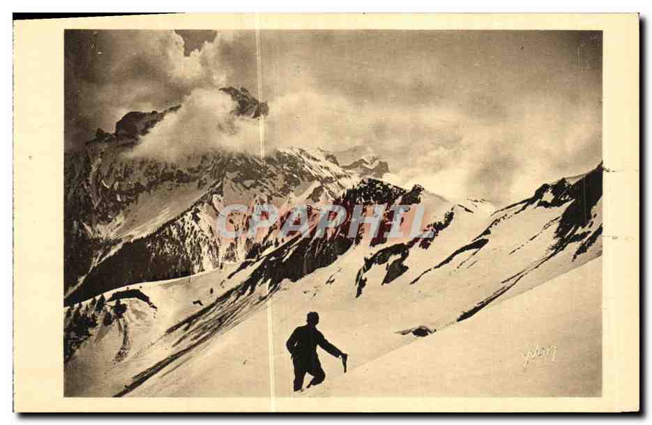 La Tornette (2357 m.) vue du Nord — Les Grands Pics sur la Vallée de Montremont — Les Éditions d'Art YVON, Paris