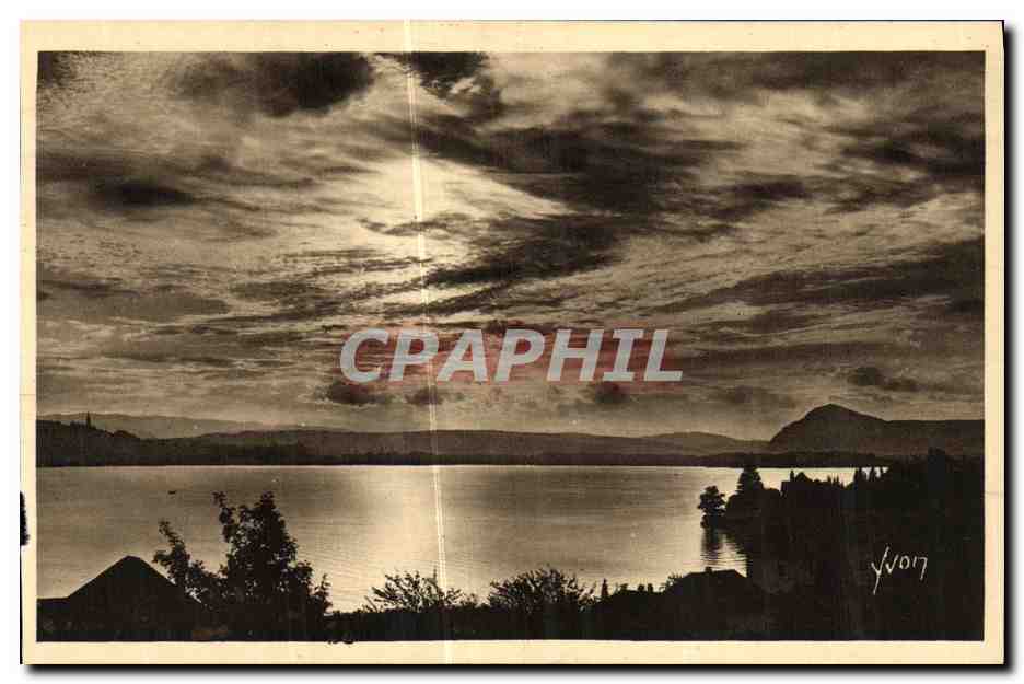 Annecy (Haute-Savoie) — Sunset over the Lake — Les Éditions d'Art Yvon, Paris