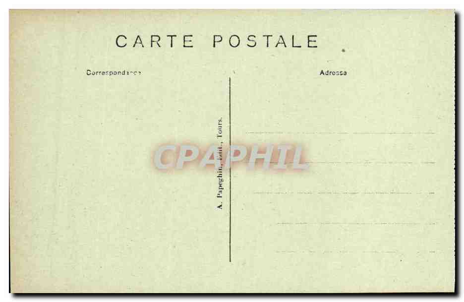 CPA Loches Chateau Royal et la Porte des Cordeliers — Rückseite