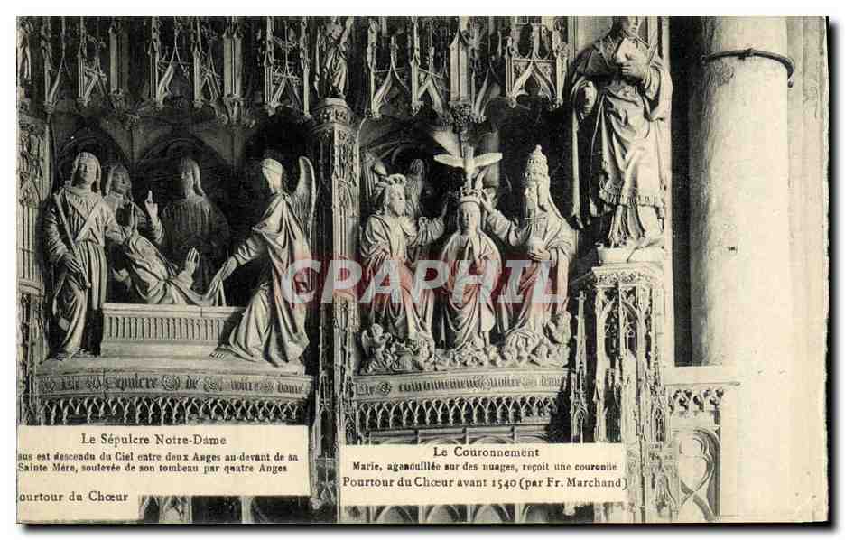 CPA Le Sepulere Notre Dame Le Couronnement Chartres