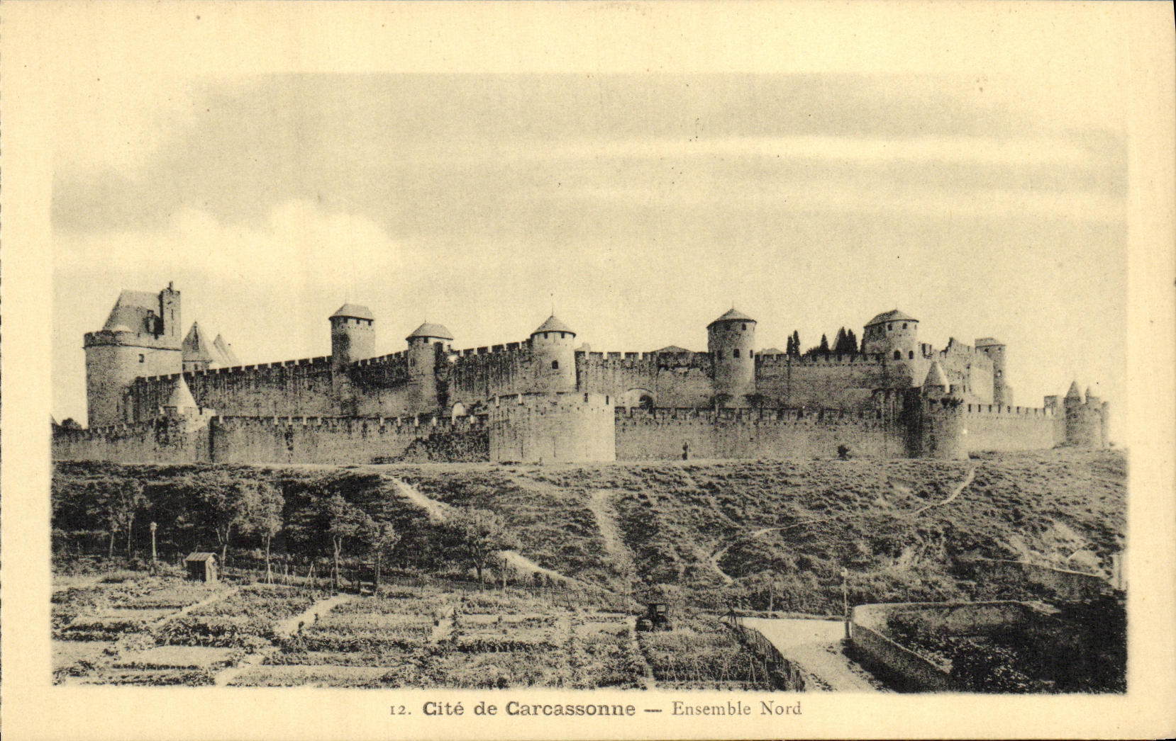 CPA Cite de Carcassonne Ensemble Nord